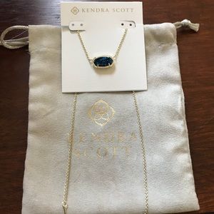Kendra Scott Elisa Necklace in Drusy blue